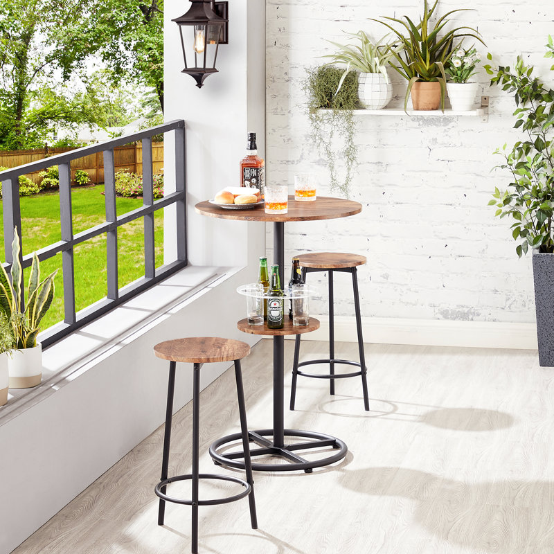 2 - Person Pedestal Dining Set, Brown