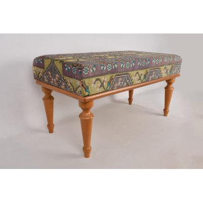 Cotton Upholstered Bench