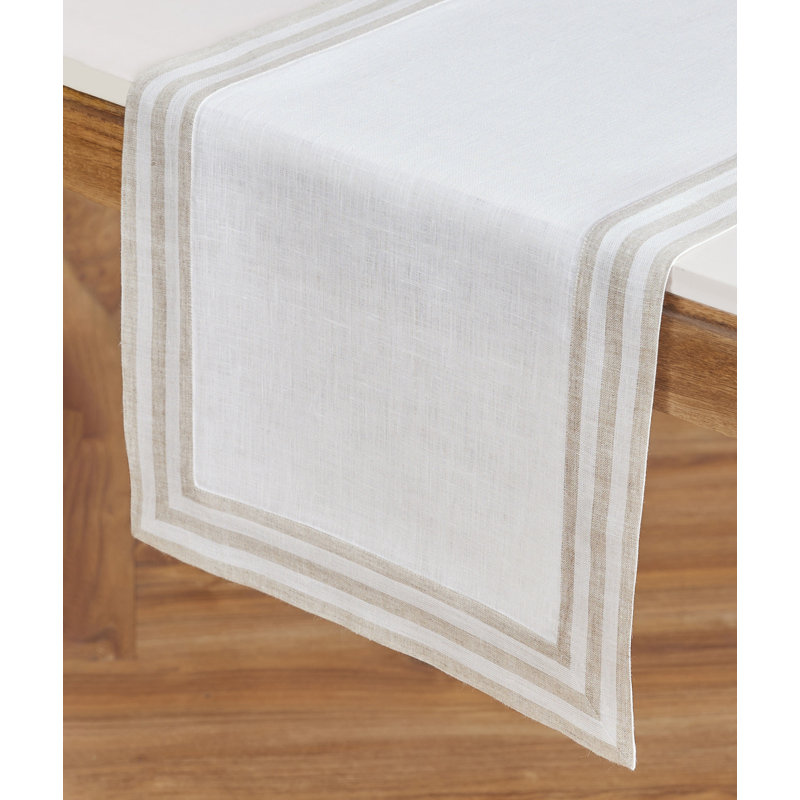 Mila - 100% Pure Linen Table Runner, 90" x 14", Natural