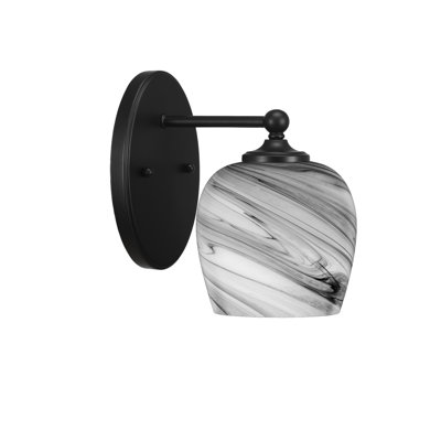 Applique murale Capri avec verre tourbillon onyx de 6 po