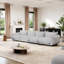 Canapé modulaire confortable à 3 places de 99,5 po Leoler pour salon, bureau et chambre à coucher-1660300155