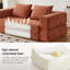 Canapé-lit avec coussin rectangulaire et coussins, fauteuil convertible, canapé de plancher et matelas de couchage, canapé-lit pliant en mousse à mémoire de forme pour chambre à coucher, orange