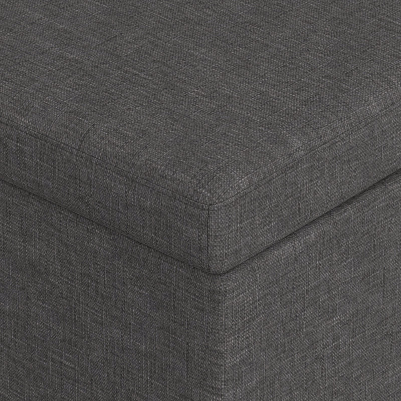 Très grand banc repose-pieds avec rangement, Gris