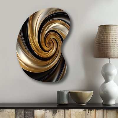 Catharine - Abstract Spirals Boom Shape - Assymterical Metal Wall Art