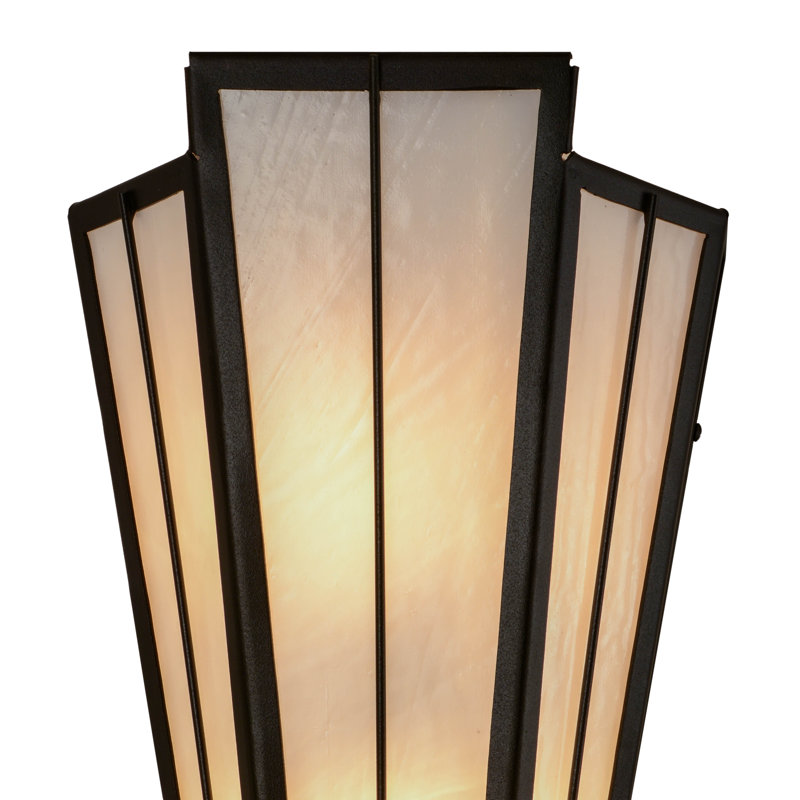 Black and White Glass Fabric Dimmable Wall Sconce