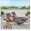 Chaise longue en osier Salem