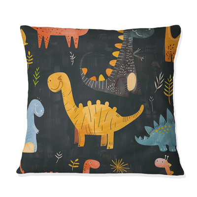 Yellow Green Children Dinosaur Pattern II - Children Pillow