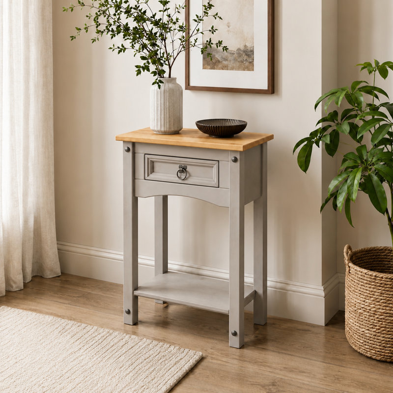 Gouglersville 53cm Solid Wood Console Table