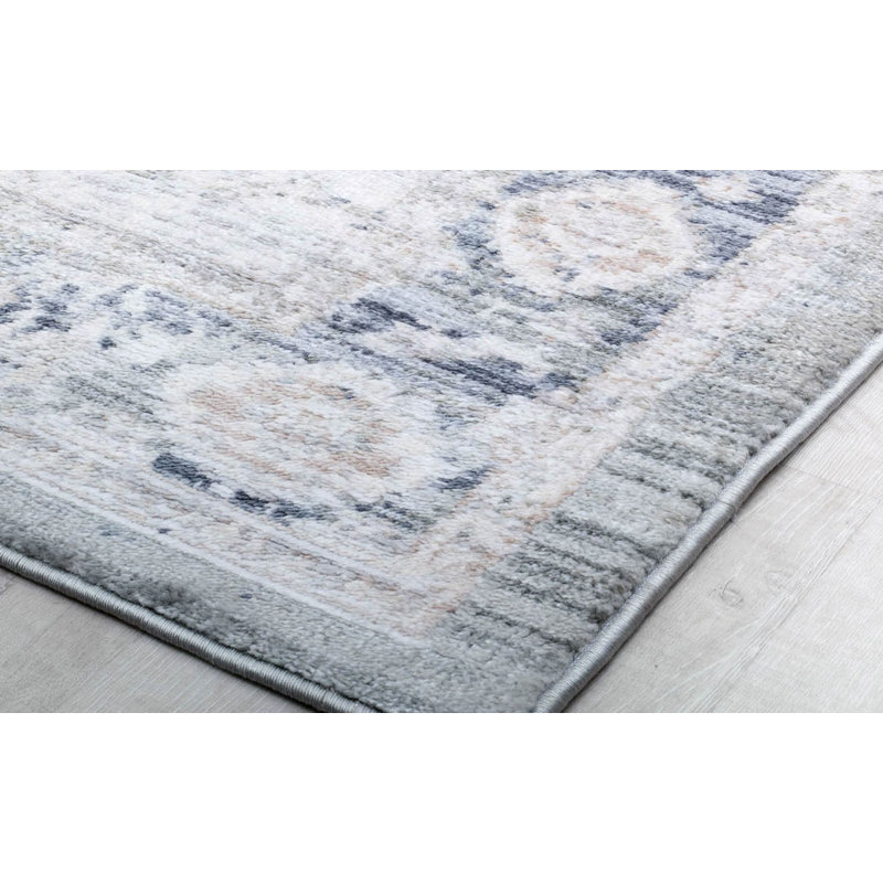 Tapis gris Juliette Vintage Wickham, Rectangle 2 pi 6 po x 4 pi