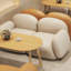 Banc rembourré en similicuir Nordic Simple Cafe