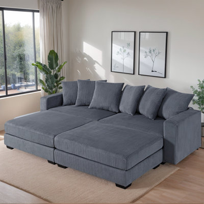 Bryna Modern 4 - Piece Corduroy Sleeper Sofa by Latitude Run