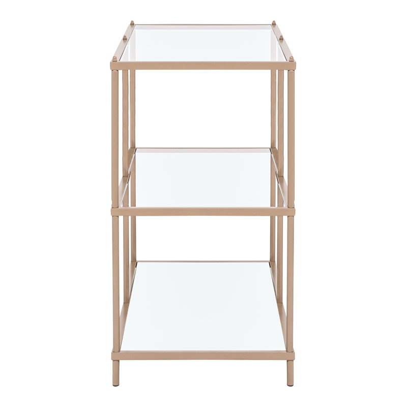 Florentine 42'' Glass Top Console Table, Champagne