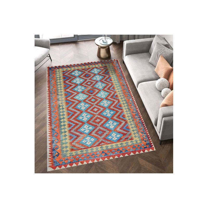 Tapis décoratif à motif géométrique à thème, Sous-tapis rectangulaire de 3 pi 3 po x 4 pi 11 po