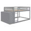  Bunk Bed with Four Drawers, Three Shelves, Solid Wood Construction, Safety Guardrails, Space-Saving and Functional Design-1908884430