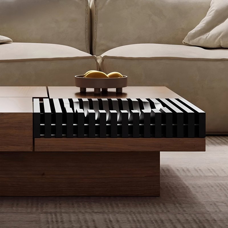 Pedestal Coffee Table with Storage