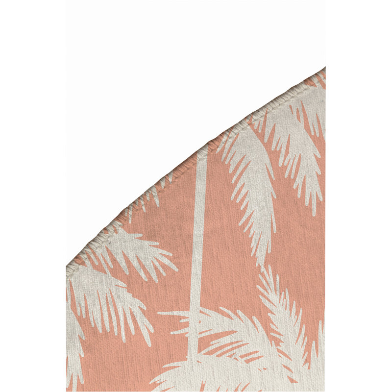Palm Outdoor Rug, Round 5'