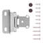 Cadre de façade semi-dissimulé à fermeture automatique 1/2 po - Nickel satiné - Charnières de porte d'armoire (ensemble de 10)-9114217-125475162