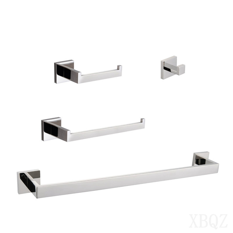 4 - Piece Bathroom Hardware Set, Chrome