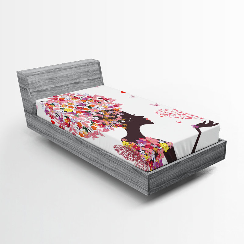 Multicolore Ambesonne, Drap-housse de taille simple