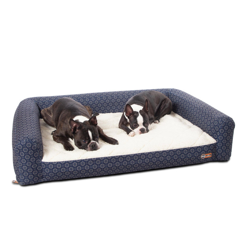 Traversin pour animaux de compagnie, Bleu marine, Moyen (l 36 po x P 27 po x H 8 po)