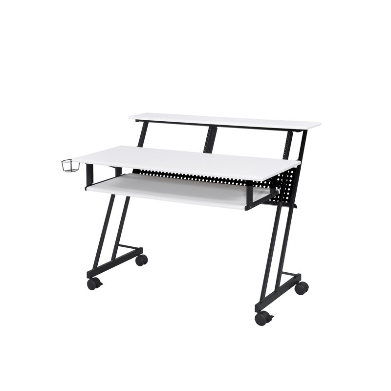 Suitor  &  Finish Music Recording Studio Desk (Not Including Office Chairs), White