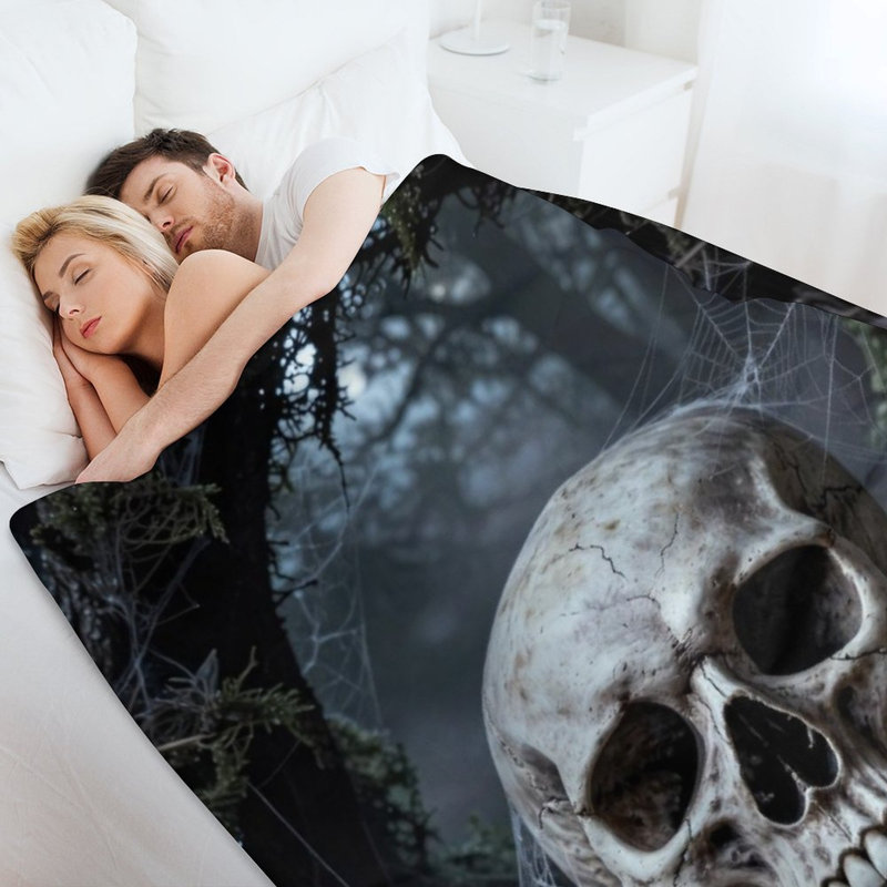 Jeté en flanelle de luxe Skull, 60 x 80 po