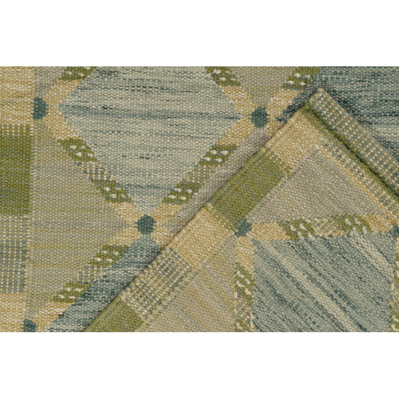Candinavian Custom Rugs In Blue, Green Trellises By Rug & Kilim, Rectangle 12' x 18'