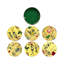 Flower Round Lacquer Coasters with Holder