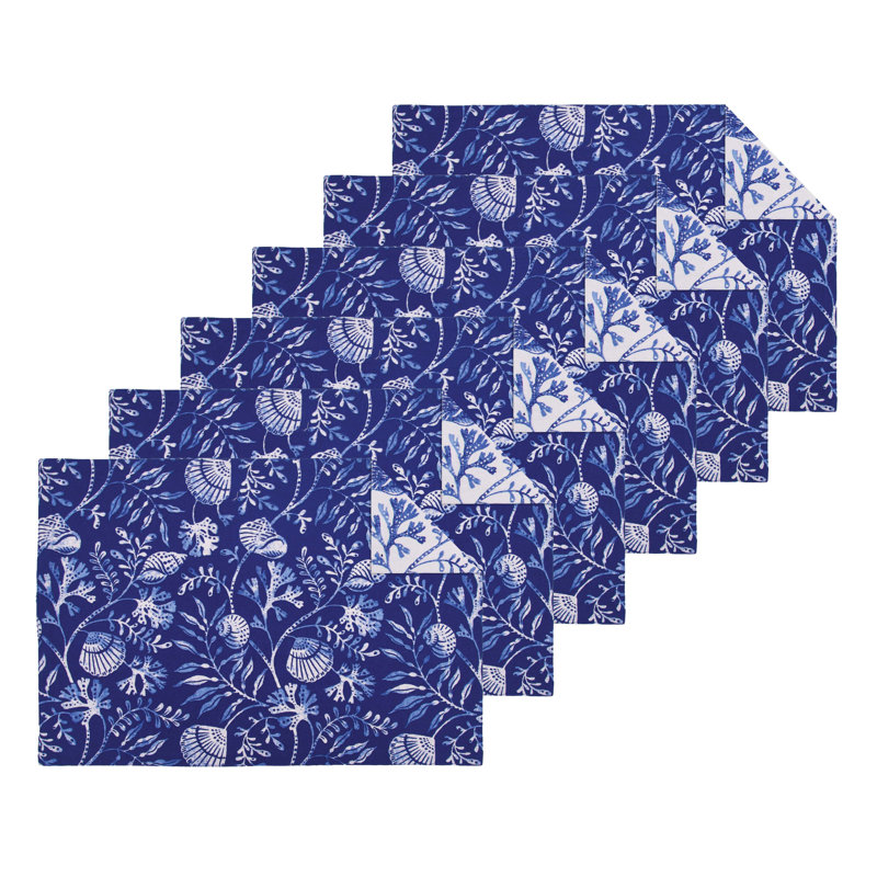 Ensemble de 6 napperons Blue Reef