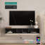 Meuble télé flottant mural avec éclairage à DEL, console multimédia moderne avec station de charge, centre de divertissement compact pour salon-1001960594