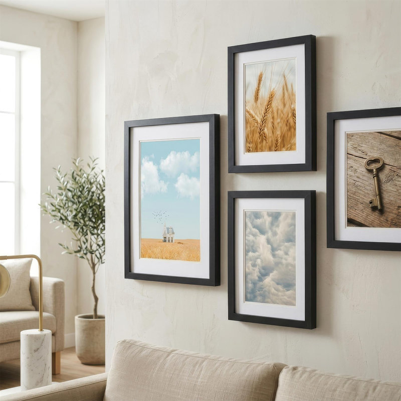 Acrylic Picture Frame - Set of 3, Black