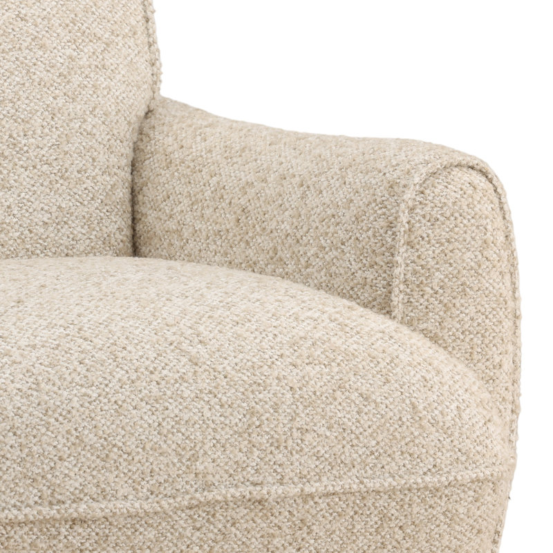Ercilia Swivel Chair Oatmeal, Beige Fabric