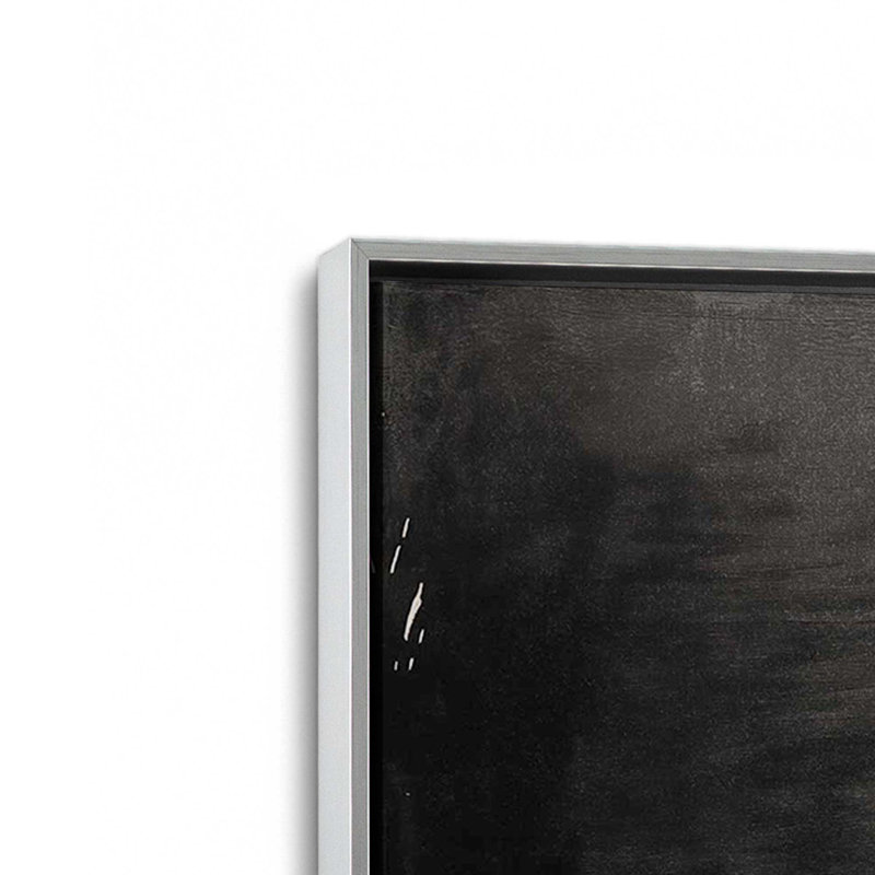 Midnight Rose Dreamscape V1 par Golden Glow Interiors, H 14 po x l 14 po x P 1,75 po, Cadre flottant en chrome poli, 1