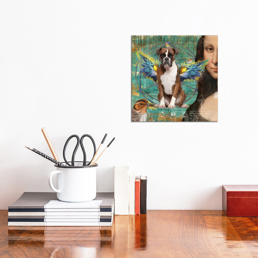 Brindle Boxer Dog Angel by Nobility Dogs - Wrapped Canvas Graphic Art