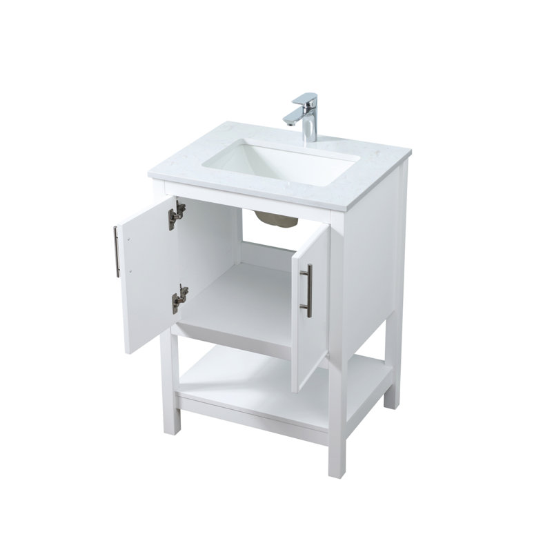 Ensemble de meuble-lavabo simple 24 po Everett, Blanc