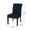 De 2 chaises de salle à manger, bleu marine, bois, tissu teint, 2 chaises confortables, fabrication en bois