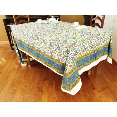 Floral 100% Cotton Tablecloth