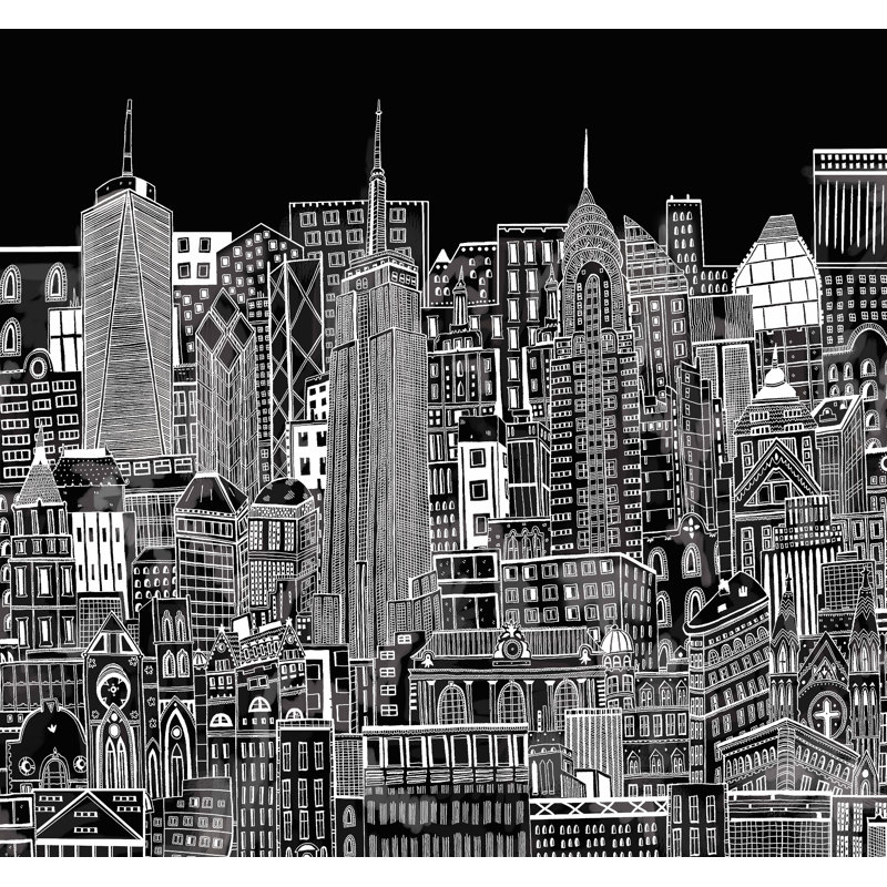  2.8m x 3m Matte Wall Mural, Black