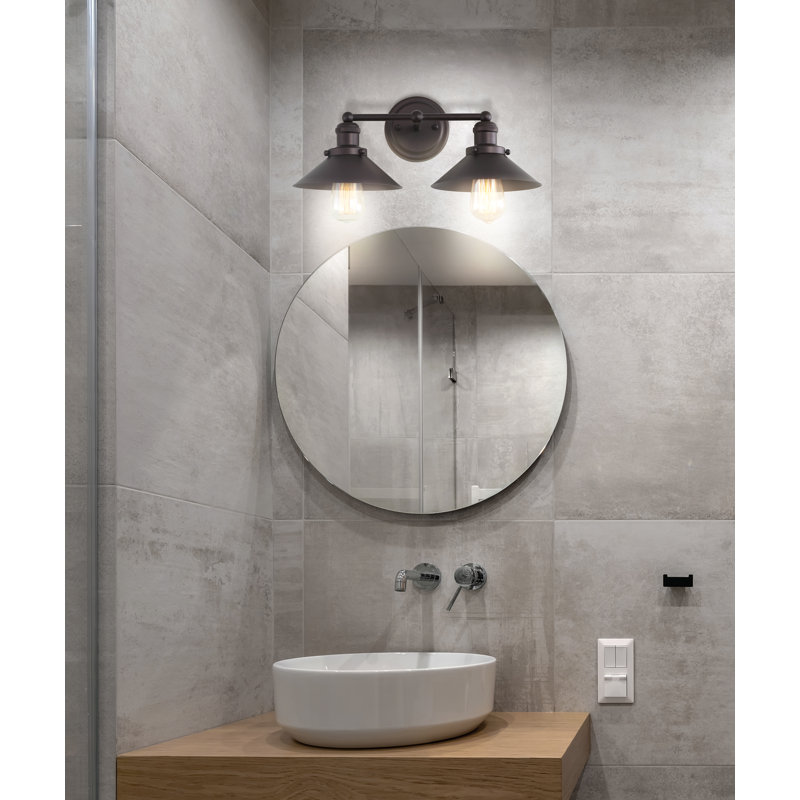 Éclairage pour meuble-lavabo en métal Bagatelle, Bronze frotté à l'huile, 2