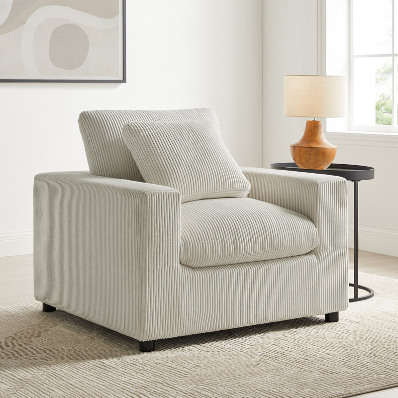 Fauteuil Jodina, Tranala Beige Corduroy