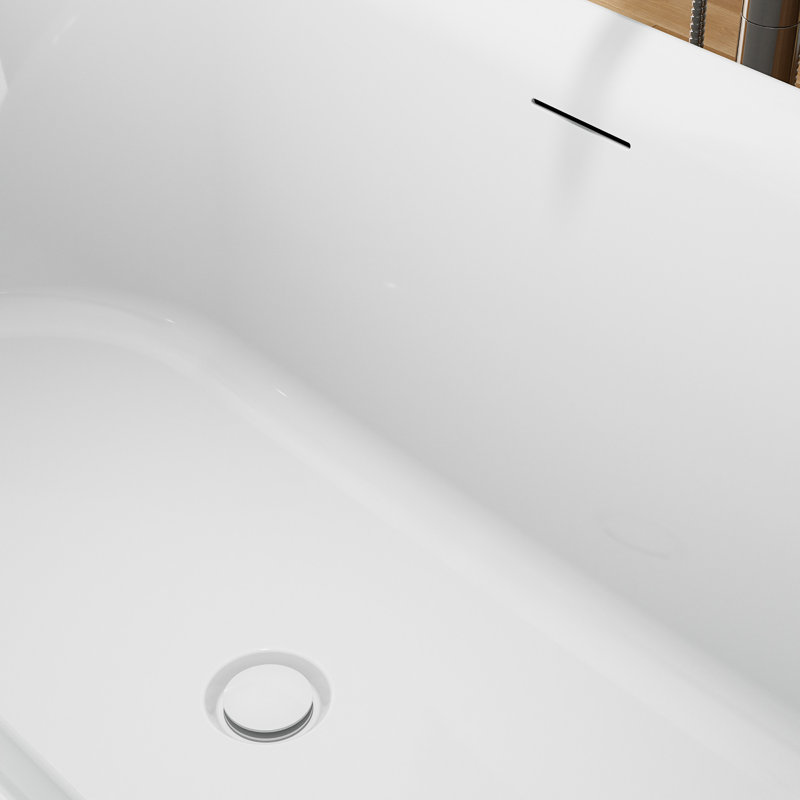 Baignoire autoportante 100% acrylique, baignoire avec rétention de chaleur, baignoire ergonomique pour salle de bain