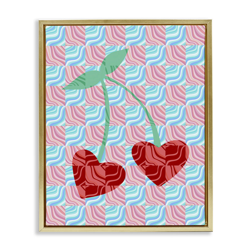 "Floater" par Daphne Polselli, H 31 po x l 25 po, Cadre flottant métallique doré