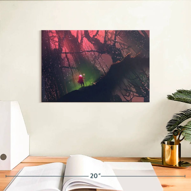 Kelan Wizard In Enchanted Forest, 8" H x 12" W