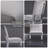 Zaeda White Fabric Upholstered Dining Chairs