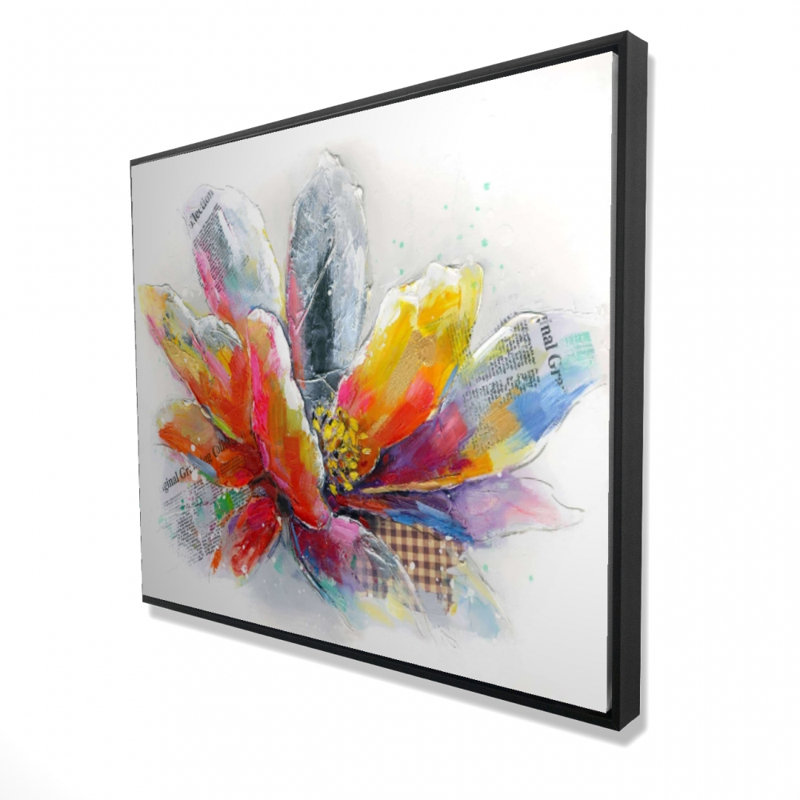 " Abstract Flower With Texture ", 36" H x 48" W