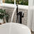 Freestanding Bathtub Faucet With Waterfall Tub Filler And Hand Shower, 360 Rotatable Spout, Dual Temperature Regulation, Brass Base Matte Black Faucet, 59" - Kink Hose, Control For Relaxing Water-126502627