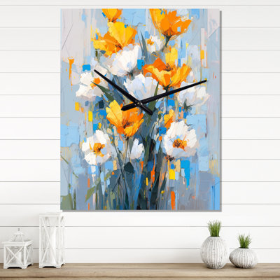Graecen - Horloge murale tulipe surdimensionnée