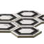 Carreau de porcelaine poli 9 po x 11 po Stately Geo Hex