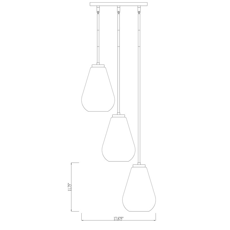 Apollonios 3 - Light Cluster Pendant, Brushed Nickel