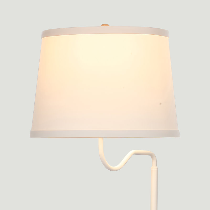 Owen 56 in. Mid-Century Modern LED Bedside Table Lamp with USB Port and Wireless Charging Pad - Bundle Set of 2, Natural